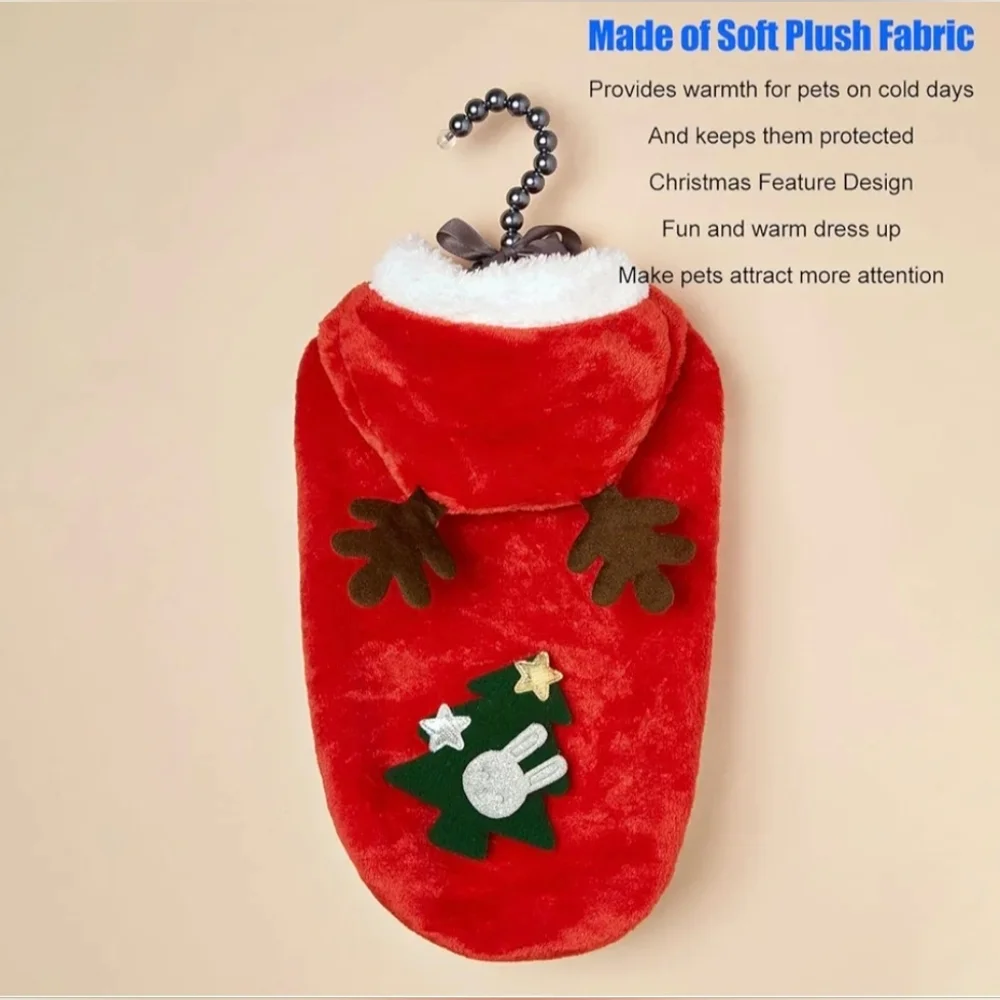 New! Pet Christmas Clothes Costume, Pet Clothes for Small Medium Dogs and Cats
